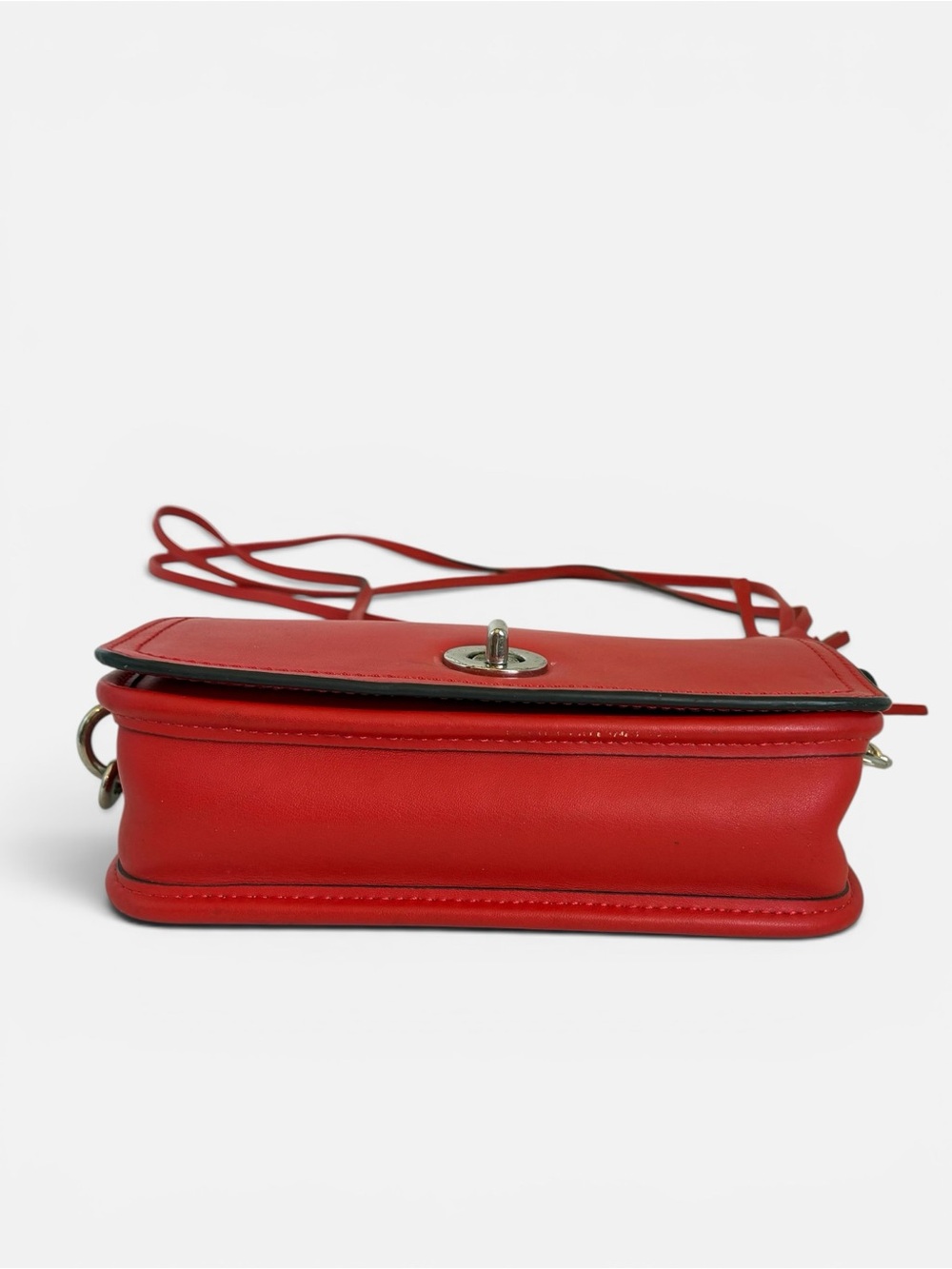 Coach Red Leather Crossbody with Tassel Charm - Picture 5 of 10